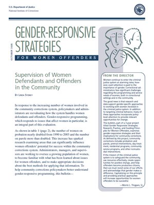 cover image of Supervision of Women Defendants and Offenders in the Community